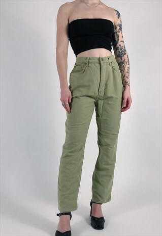 olive green mom jeans