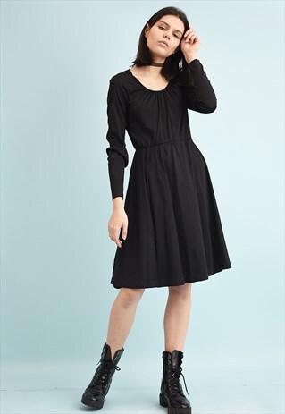 VINTAGE 70'S RETRO MINIMALIST A LINE MINI DRESS