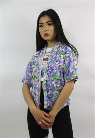 VINTAGE CUTE FLORAL PATTERN SHIRT