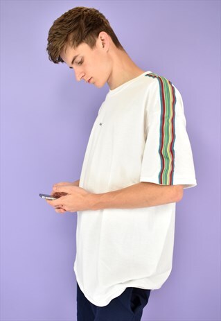 G&G UNISEX WHITE TUMBLING RIBBON S/S TEE