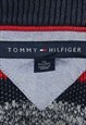 VINTAGE 90'S TOMMY HILFIGER JUMPER STRIPED LONG SLEEVE WARM