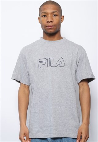 VINTAGE FILA LOGO T-SHIRT GREY