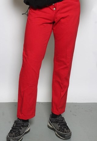 VINTAGE VERSACE RED JEANS