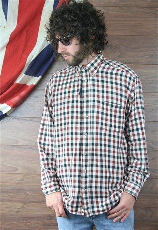 THICK FESTIVAL FLANNEL CHECK TARTAN SHIRT LARGE (31)