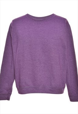Purple Hanes Plain Sweatshirt - M