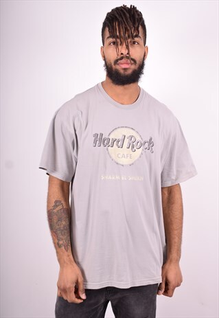 HARD ROCK CAFE MENS VINTAGE T-SHIRT TOP XL GREY 90'S