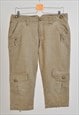 Vintage 00s cargo capri shorts in khaki