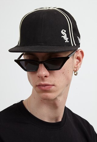 VINTAGE BLACK WHITE NEW ERA FULL-CAP
