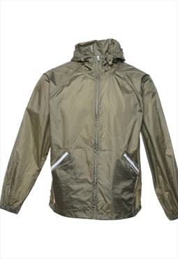 Vintage Zip Front Raincoat - L