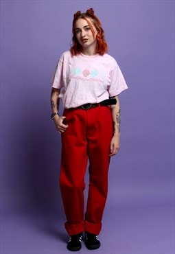 Red Vintage Wrangler Denim Mom Jeans