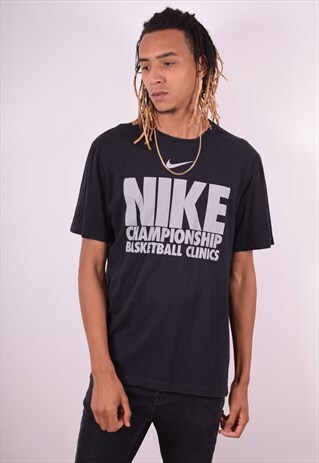 NIKE MENS VINTAGE T-SHIRT TOP XL BLACK 90S