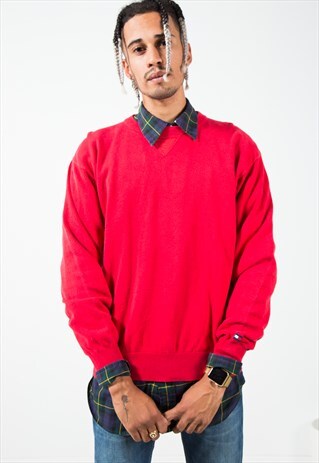 VINTAGE 80S TOMMY HILFIGER KNIT JUMPER / S308