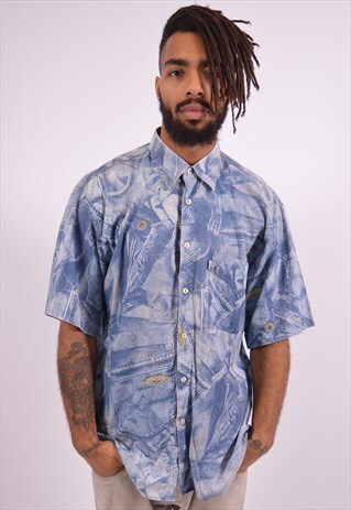 LEVI'S MENS VINTAGE SHIRT XL BLUE 90S