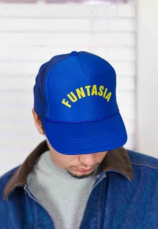 VINTAGE FUNTASIA TRUCKER CAP LOGO 90S ONE SIZE 1.9