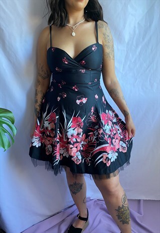 Y2K SHORT FLORAL DRESS