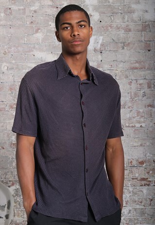 VINTAGE VERSACE SHIRT NAVY BLUE