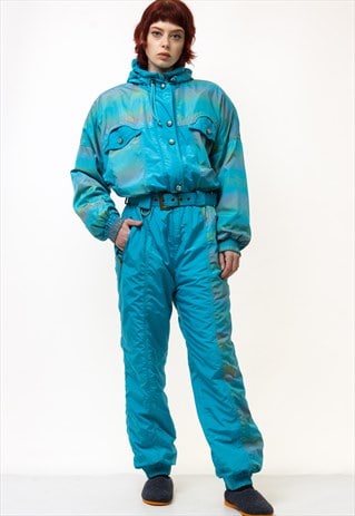 Overall Blue Ski Suit M Womens Ski Suit Winter Overalls 5387