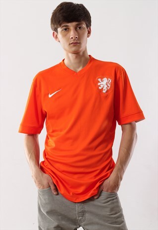 NIKE NETHERLANDS SHIRT ORANGE HOME 2014-2016