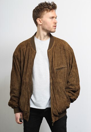VINTAGE SUEDE BOMBER JACKET