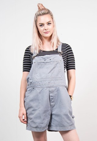 VINTAGE 90'S GREY DENIM DUNGAREES