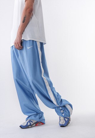 VINTAGE NIKE NORTH CAROLINA TRACKSUIT PANTS 90S BLUE