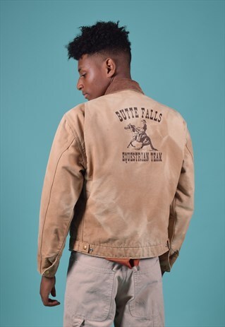 VINTAGE CARHARTT TAN CANVAS JACKET