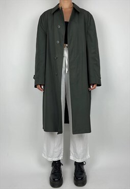 Dior Vintage Coat Mac 90s Christian Trench Mens Green