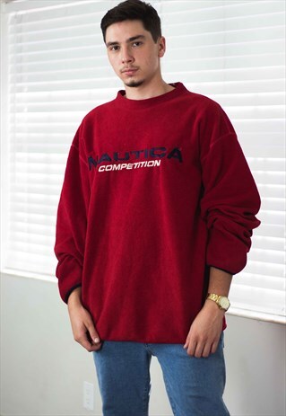 VINTAGE NAUTICA SWEATSHIRT JUMPER LOGO 90S XXL 21.8