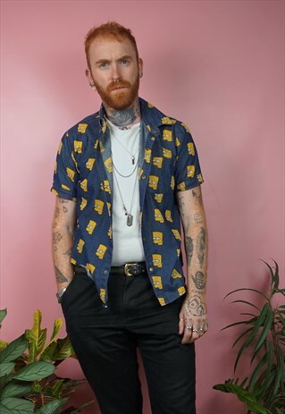 VINTAGE 1990S BART SIMPSON DENIM SHIRT
