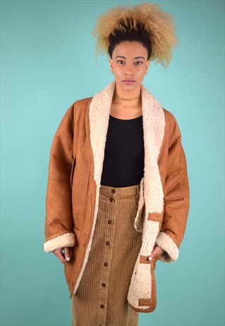 VINTAGE 90'S SHEARLING COAT