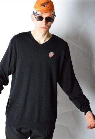 VINTAGE 90S BLACK SWEDEN HOCKEY JUMPER