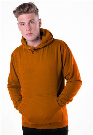 ESSENTIAL BLANK PULLOVER HOODY - BURNT ORANGE