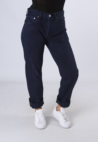 LEVIS 501'S DENIM JEANS BOYFRIEND HIGH WAISTED 10 - 12 (DKEF