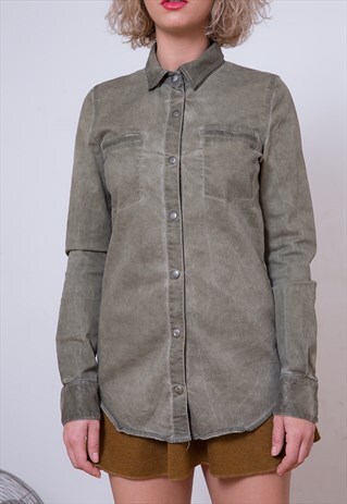 KHAKI ARMY DENIM SHIRT