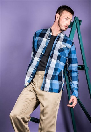 VINTAGE TOMMY HILFIGER SHIRT IN BLUE CHECKS