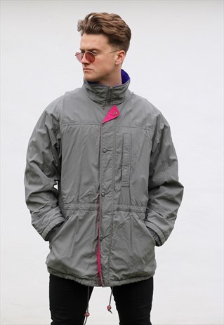 EDDIE BAUER 90S ATHLETICS TRACK & FIELD LONGLINE JACKET