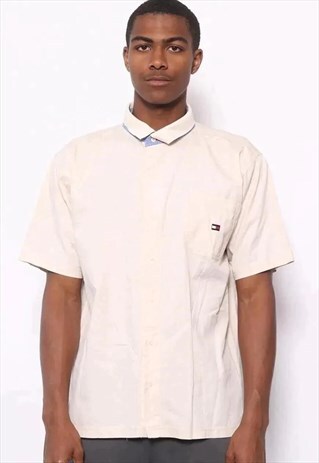 VINTAGE TOMMY HILFIGER BUTTON SHIRT BEIGE