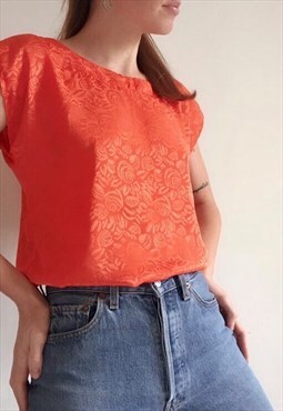 Orange 90s blouse