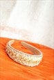 CREAM MIXED SHELL GEM TEXTURE HEADBAND