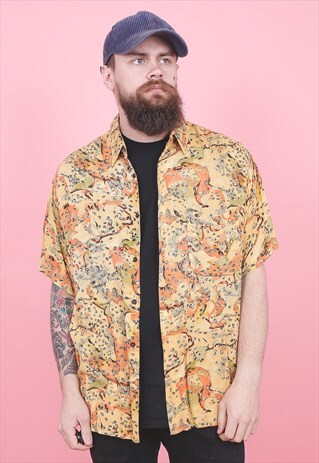 VINTAGE CRAZY PATTERNED SHIRT /R12185