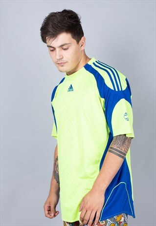 VINTAGE LIME ADIDAS FOOTBALL SHIRT