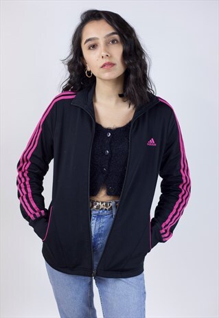 VINTAGE ADIDAS 90'S PINK/BLACK SPORTS JACKET