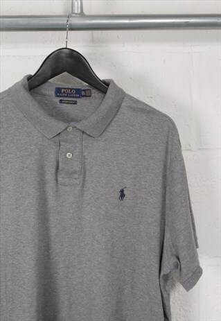 VINTAGE POLO RALPH LAUREN POLO SHIRT IN GREY XXL