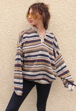 OVERSIZED RETRO VINTAGE UNISEX JUMPER