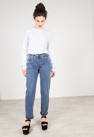 VINTAGE 80'S LEVI'S SLIM FIT DENIM JEANS / S0054