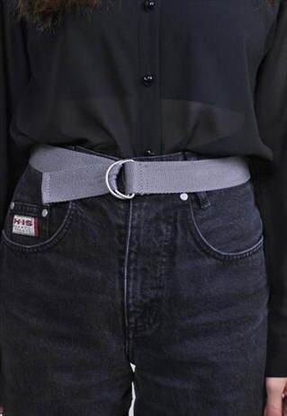 GRAY MINIMALIST BELT, 90S WORKER BELT, JEANS ACCESSORIES