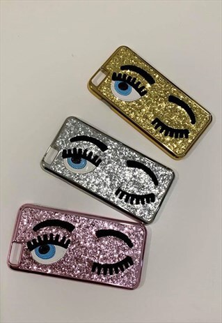 GLITTER FLIRTING EYES IPHONE 5 5S PHONE CASE COVER SKIN