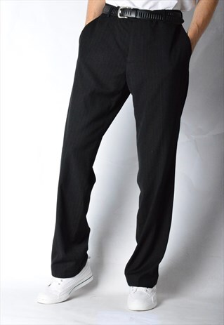 VINTAGE 90S UNISEX BLACK RED STRIPED PANTS
