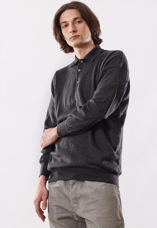 90'S VINTAGE MENS YVES SAINT LAURENT JUMPER SWEATER PULLOVER