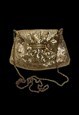 70's Vintage Gold Metal Chain Mail Ladies Evening Bag